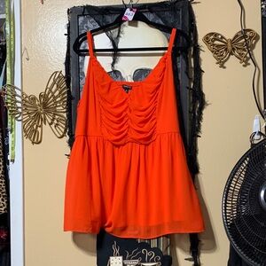 #463 size 3 Torrid NWT flowy cami top w/ adjustable straps & ruched back